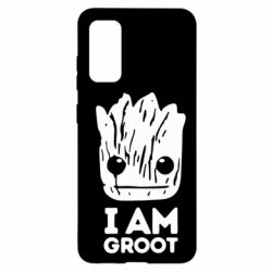Чехол для Samsung S20 I am Groot text - PrintSalon
