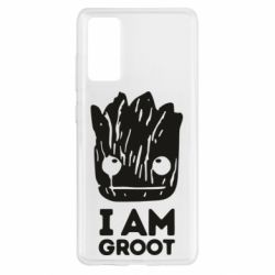 Чехол для Samsung S20 FE I am Groot text