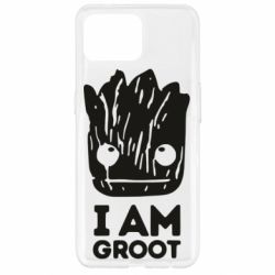 Чехол для Oppo Reno 4 Lite I am Groot text - PrintSalon