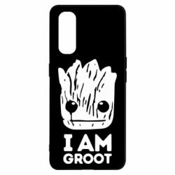 Чехол для Oppo Find X2 I am Groot text - PrintSalon