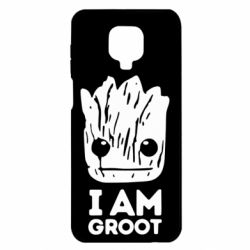 Чехол для Xiaomi Redmi Note 9S/9Pro/9Pro Max I am Groot text - PrintSalon