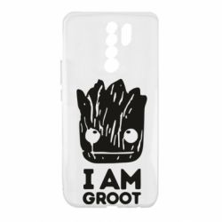Чехол для Xiaomi Redmi 9 I am Groot text - PrintSalon