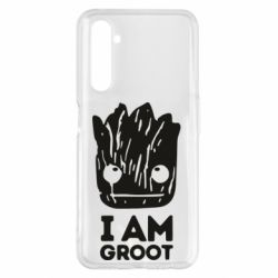 Чехол для Realme 6 Pro I am Groot text - PrintSalon