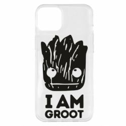 Чехол для iPhone 14 Plus I am Groot text - PrintSalon