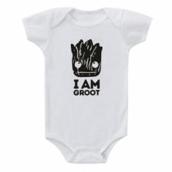 Детский бодик I am Groot text