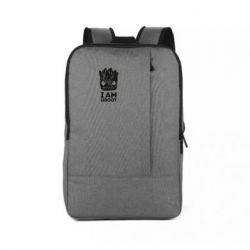 Рюкзак для ноутбука I am Groot text - PrintSalon