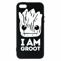 Чехол для iPhone5/5S/SE I am Groot text - PrintSalon