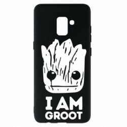 Чехол для Samsung A8+ 2018 I am Groot text - PrintSalon