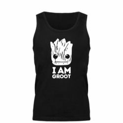 Мужская майка I am Groot text - PrintSalon
