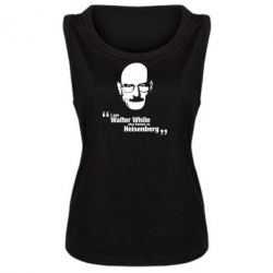 Женская майка i am walter white also known as heisenberg - PrintSalon