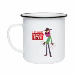 Кружка эмалированная I am yours nightmare BITCH - PrintSalon