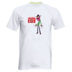 Мужская футболка для спорта I am yours nightmare BITCH - PrintSalon