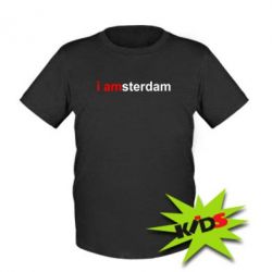 Детская футболка I amsterdam - PrintSalon