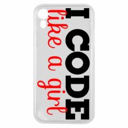 Чехол для iPhone XR I code like a girl - PrintSalon