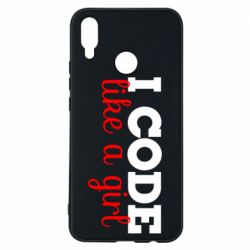 Чехол для Huawei P Smart Plus 2018 I code like a girl - PrintSalon