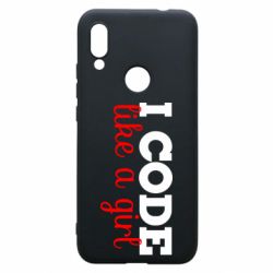 Чехол для Xiaomi Redmi 7 I code like a girl - PrintSalon