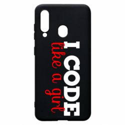 Чехол для Samsung A60 I code like a girl - PrintSalon