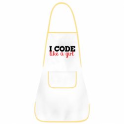 Фартук I code like a girl - PrintSalon