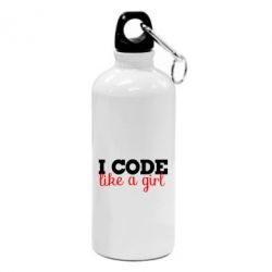 Фляга I code like a girl - PrintSalon
