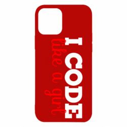 Чехол для iPhone 12 I code like a girl - PrintSalon
