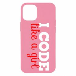 Чехол для iPhone 12 mini I code like a girl - PrintSalon