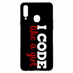 Чехол для Samsung A20s I code like a girl - PrintSalon