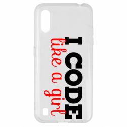 Чехол для Samsung A01/M01 I code like a girl