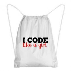 Рюкзак-мешок I code like a girl - PrintSalon