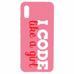 Чехол для Xiaomi Redmi 9a I code like a girl - PrintSalon