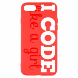 Чехол для iPhone SE 2022 I code like a girl - PrintSalon