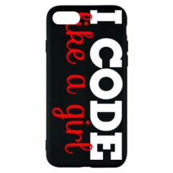 Чехол для iPhone 8 I code like a girl - PrintSalon