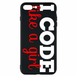 Чехол для iPhone 8 Plus I code like a girl - PrintSalon
