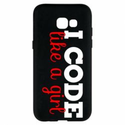 Чехол для Samsung A5 2017 I code like a girl - PrintSalon