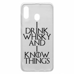 Чехол для Samsung A20 I drink whisky and I know things