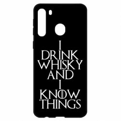 Чехол для Samsung A21 I drink whisky and I know things