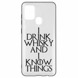 Чехол для Samsung A21s I drink whisky and I know things - PrintSalon