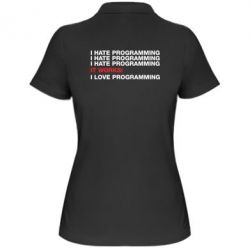 Женское поло I hate programming - PrintSalon
