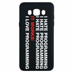 Чехол для Samsung J7 2016 I hate programming - PrintSalon