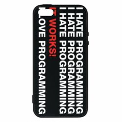 Чехол для iPhone5/5S/SE I hate programming - PrintSalon