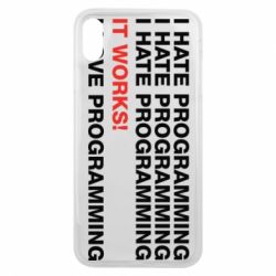 Чехол для iPhone Xs Max I hate programming - PrintSalon