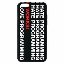 Чехол для iPhone 6/6S I hate programming - PrintSalon
