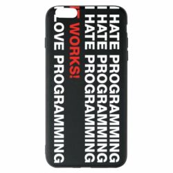 Чехол для iPhone 6 Plus/6S Plus I hate programming - PrintSalon