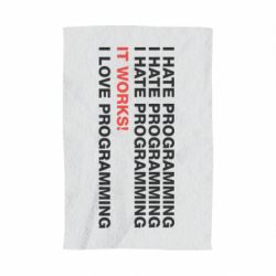 Полотенце с принтом I hate programming - PrintSalon