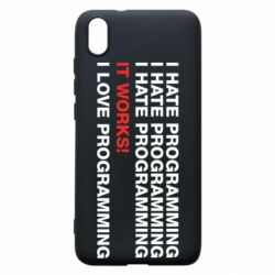 Чехол для Xiaomi Redmi 7A I hate programming - PrintSalon