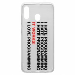 Чехол для Samsung A20 I hate programming - PrintSalon