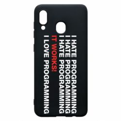 Чехол для Samsung A30 I hate programming - PrintSalon