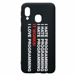 Чехол для Samsung A40 I hate programming - PrintSalon