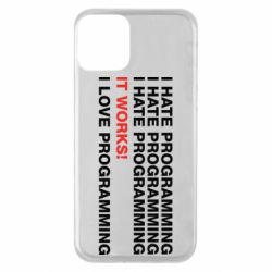 Чехол для iPhone 11 I hate programming - PrintSalon