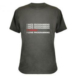 Камуфляжная футболка I hate programming - PrintSalon