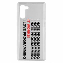 Чехол для Samsung Note 10 I hate programming - PrintSalon